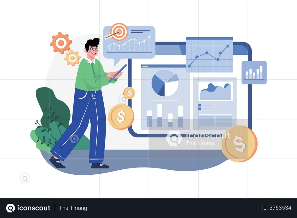 Stock Market analysis  Illustration