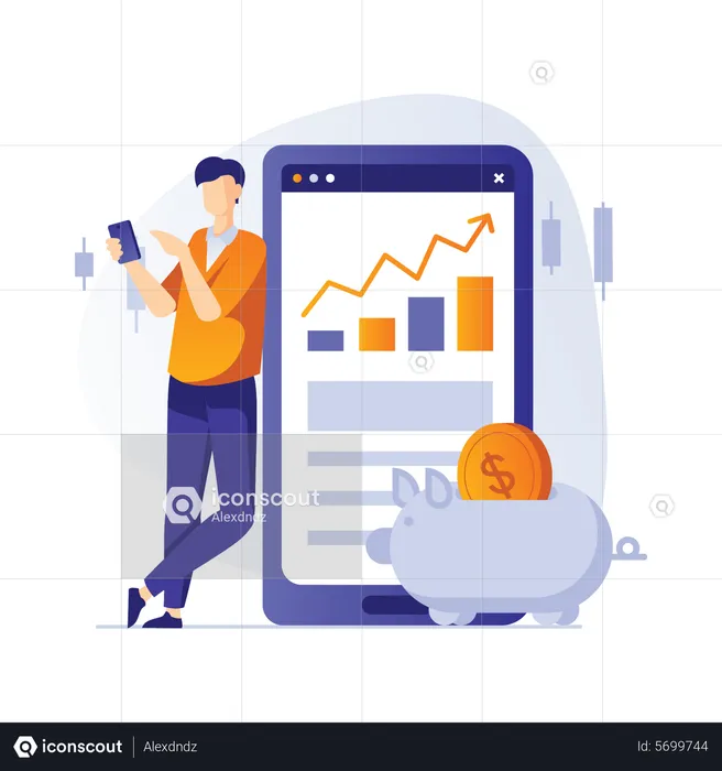 Stock market analysis  Illustration