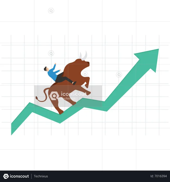 Stock market bull market  Illustration
