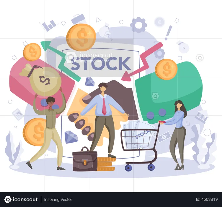 Stock market consultation  Illustration