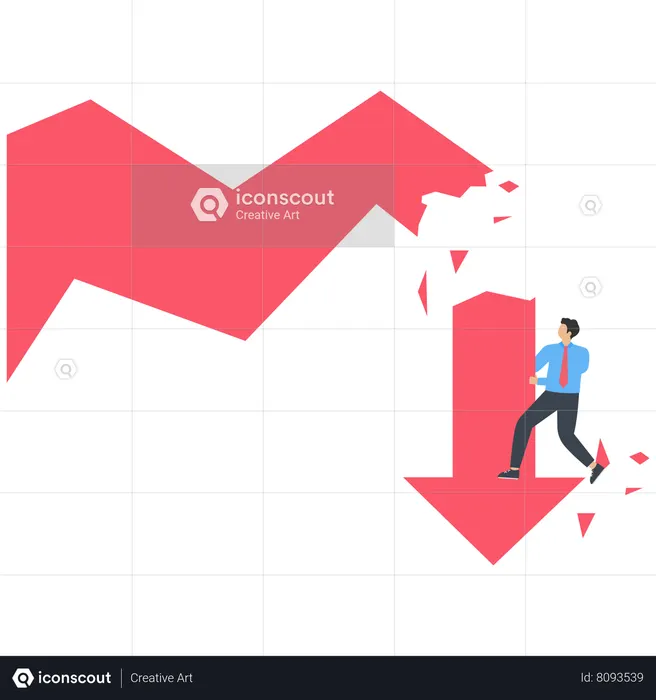 Best Stock Market Crash Illustration download in PNG & Vector format