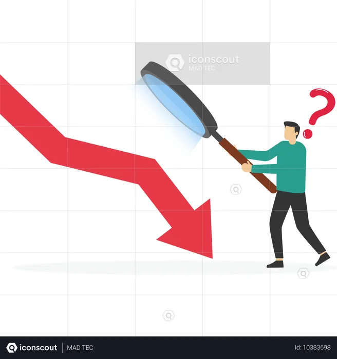 Stock market crash analysis  Illustration