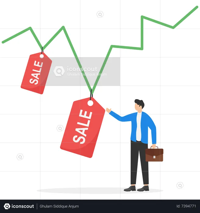 Stock market is on sale  Illustration
