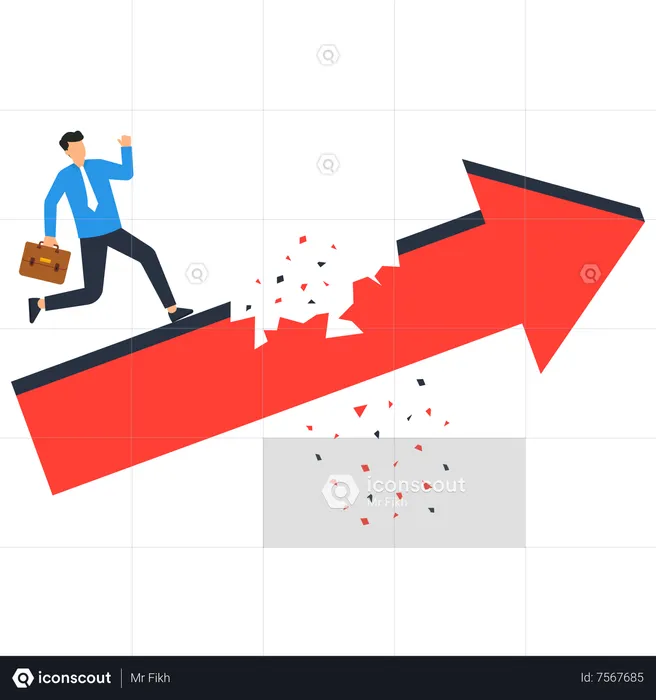 Stock market panic sell  Illustration