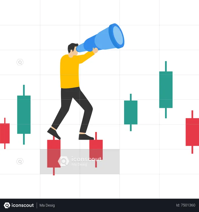 Stock market research  Illustration