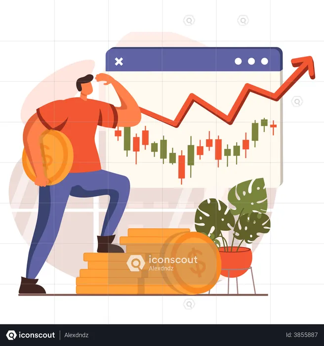 Stock Market Trading  Illustration