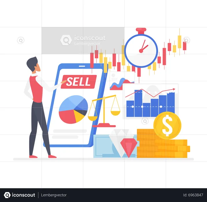 Stock trading  Illustration