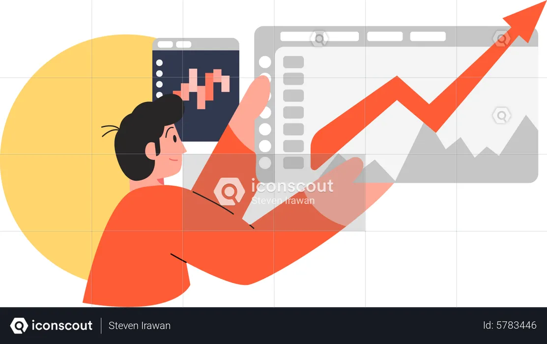 Stock trading profits  Illustration