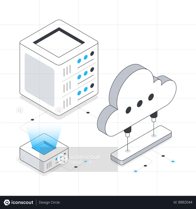 Stockage en ligne  Illustration