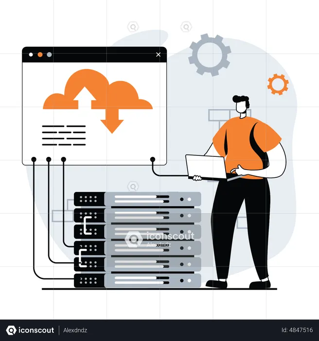 Stockage en ligne  Illustration