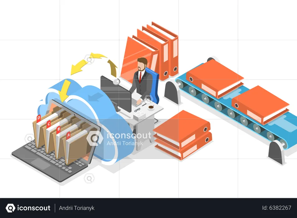 Stockage cloud en ligne  Illustration