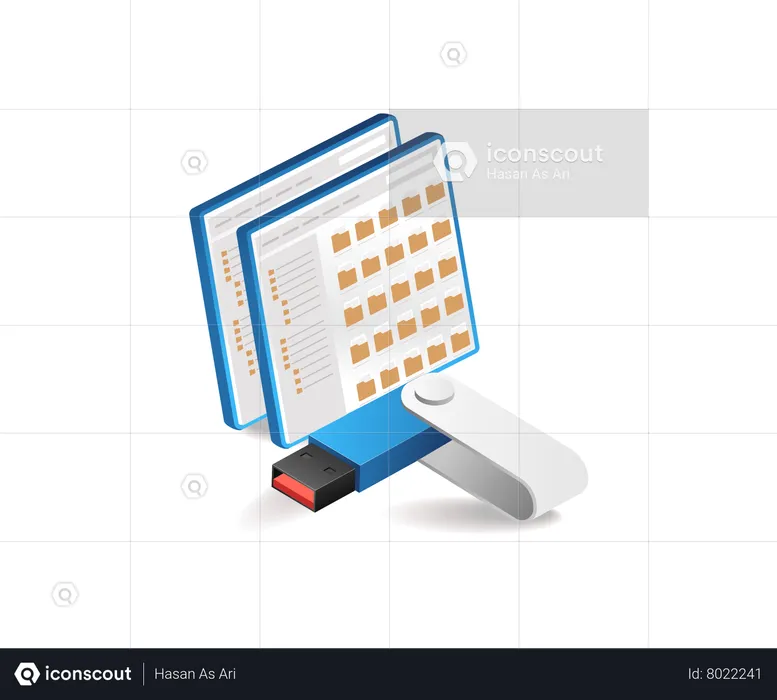 Stockage de données informatiques portables  Illustration