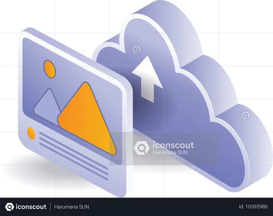 Stocker les données sur un serveur cloud  Illustration