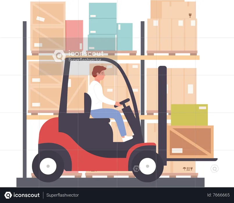 Stockroom Worker  Illustration