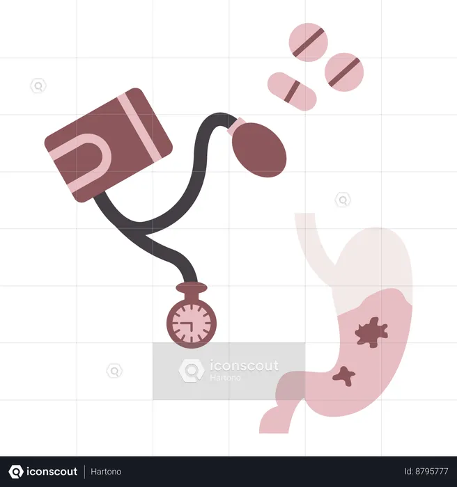 Stomach cancer disease  Illustration