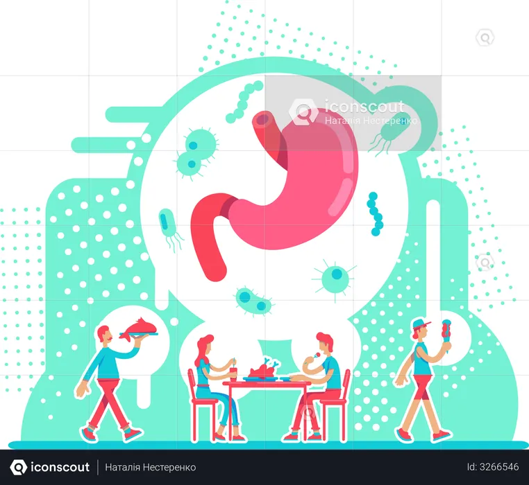 Stomach health care  Illustration