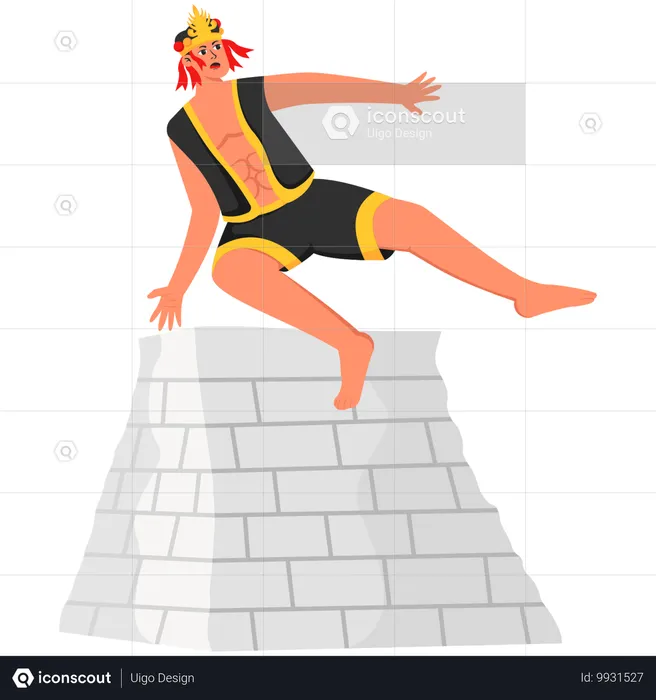 Stone Jumping Sports  Illustration