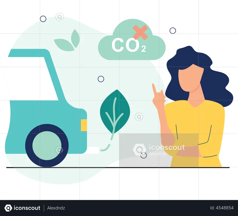 Stop car pollution  Illustration