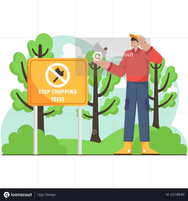 Stop Chopping Trees  Illustration