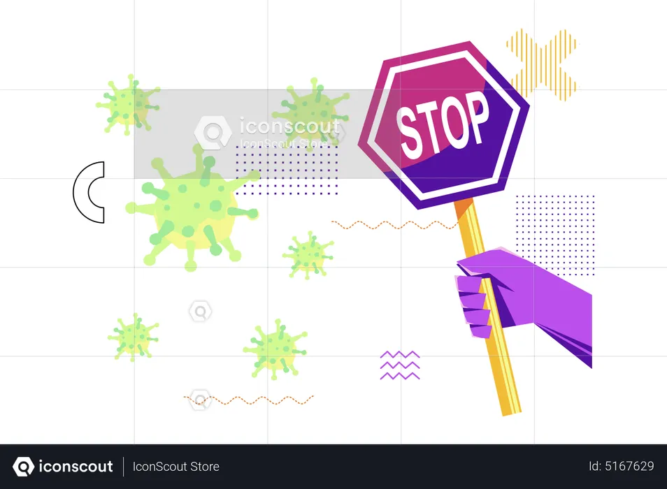 Arrêter le virus corona  Illustration