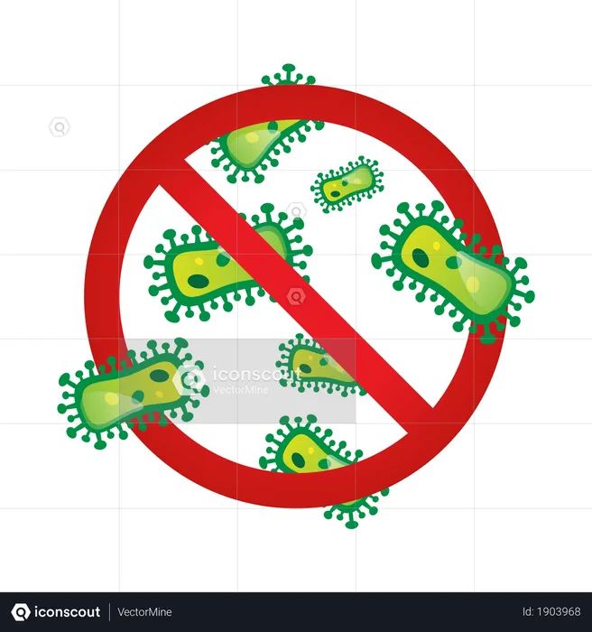 Stop corona virus outbreak warning sign  Illustration