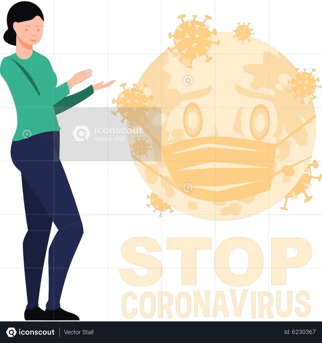 Stop coronavirus  Illustration