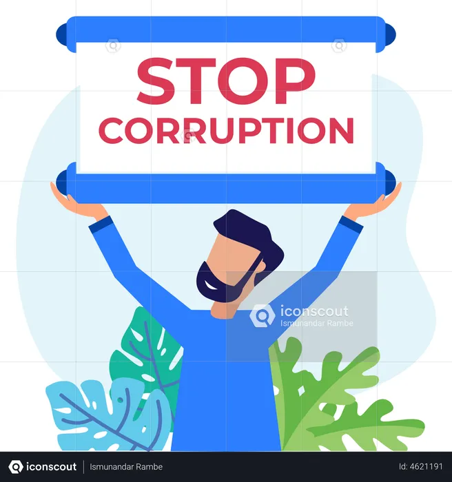 Stop Corruption  Illustration