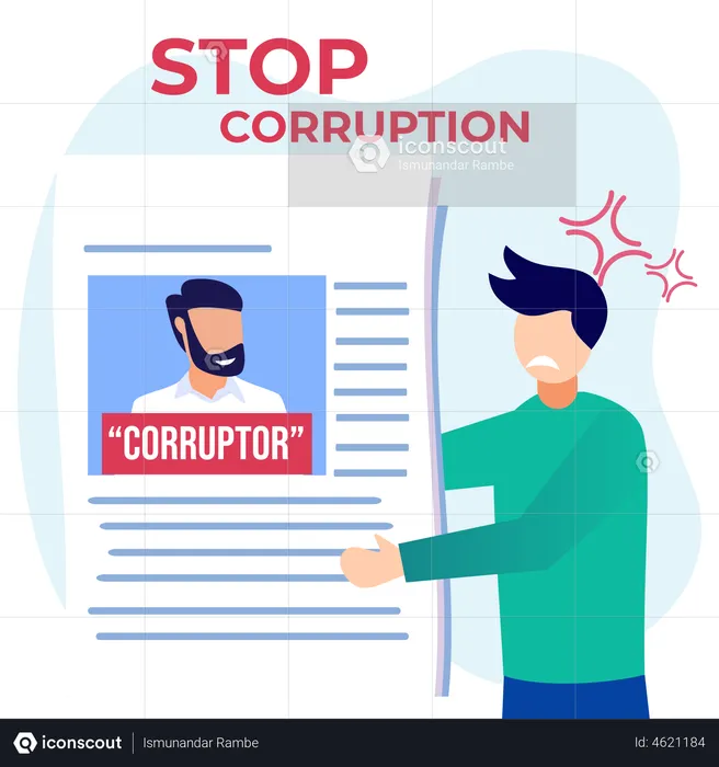 Stop Corruption Law  Illustration