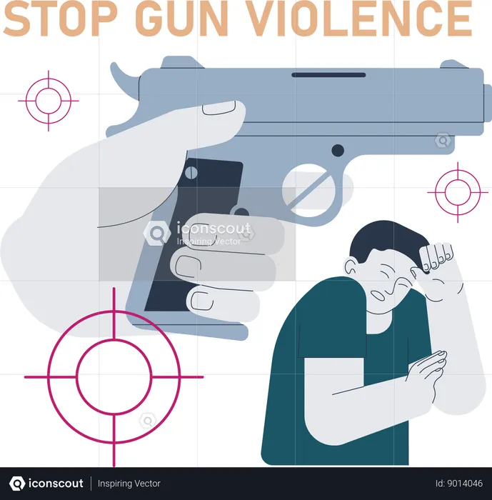 Stop gun violence  Illustration