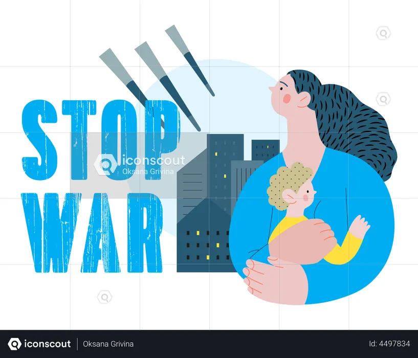 Stop war  Illustration