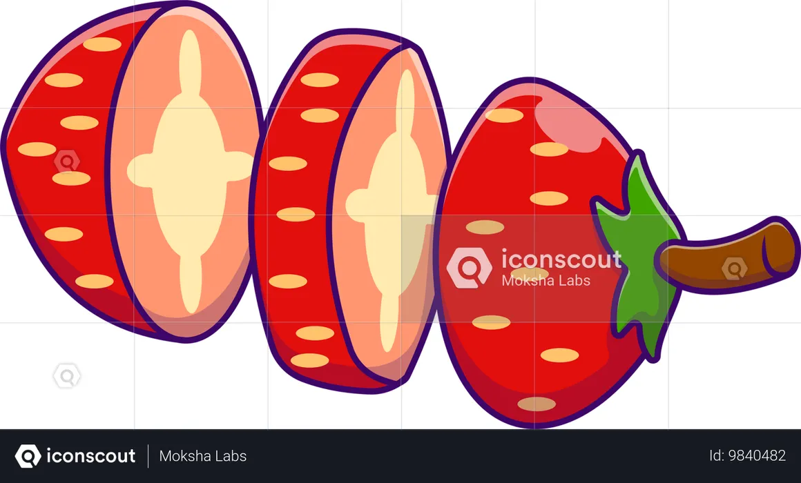 Strawberry Slices  Illustration