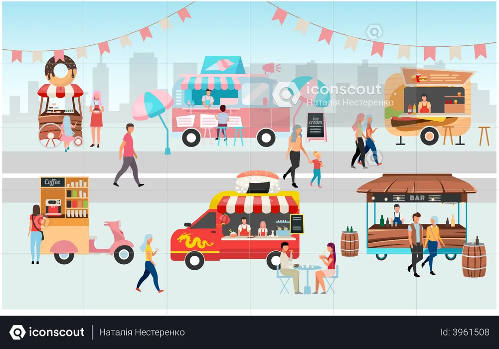 Street food festival  Illustration