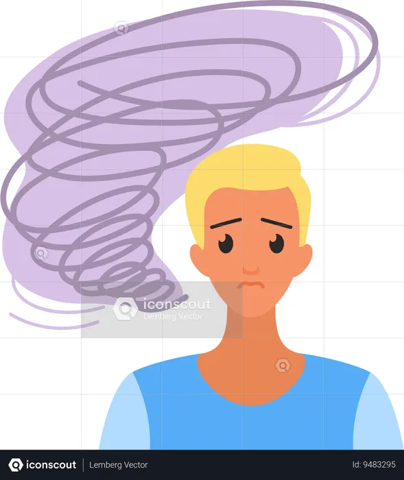 Stressed Man  Illustration