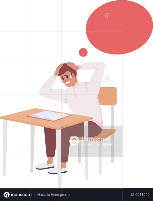 Stressed student  Illustration