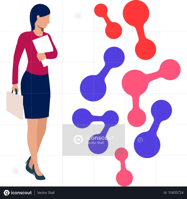 Structure d'atome d'aspect féminin  Illustration