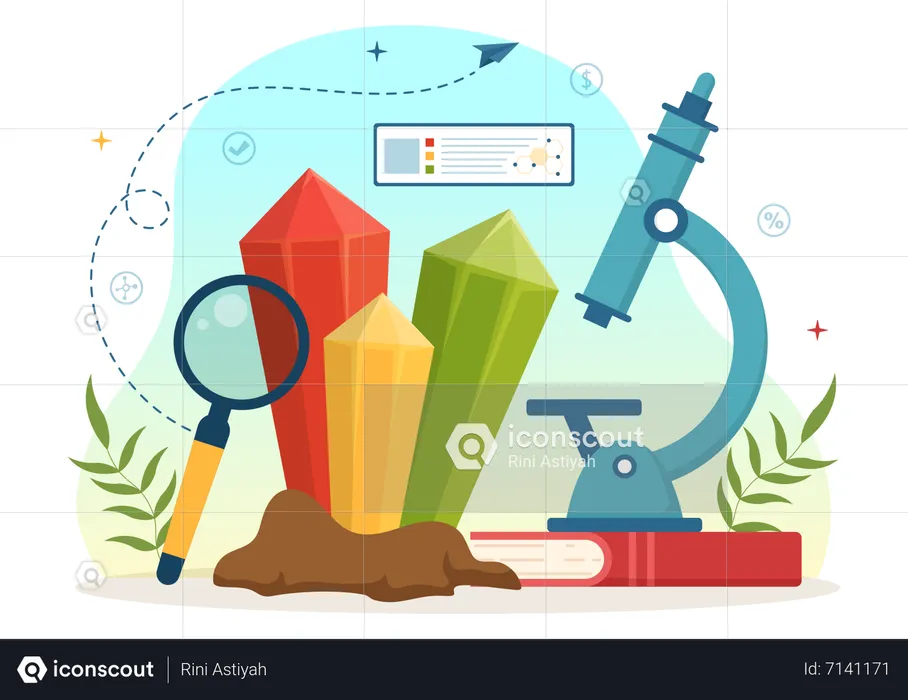 Structure minérale au microscope  Illustration