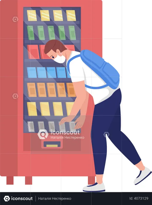 Student buying snacks  Illustration