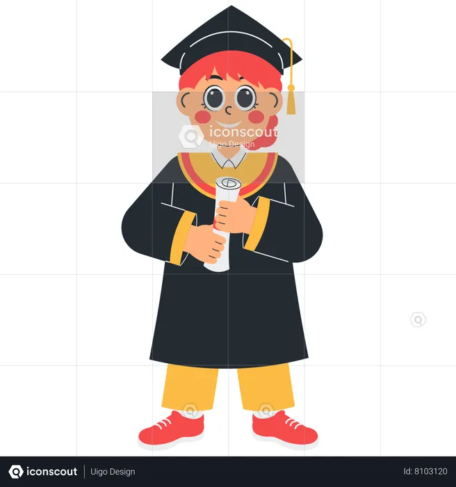 Student Graduation Ceremony  Illustration