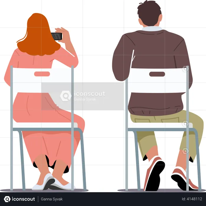 Student in classroom  Illustration