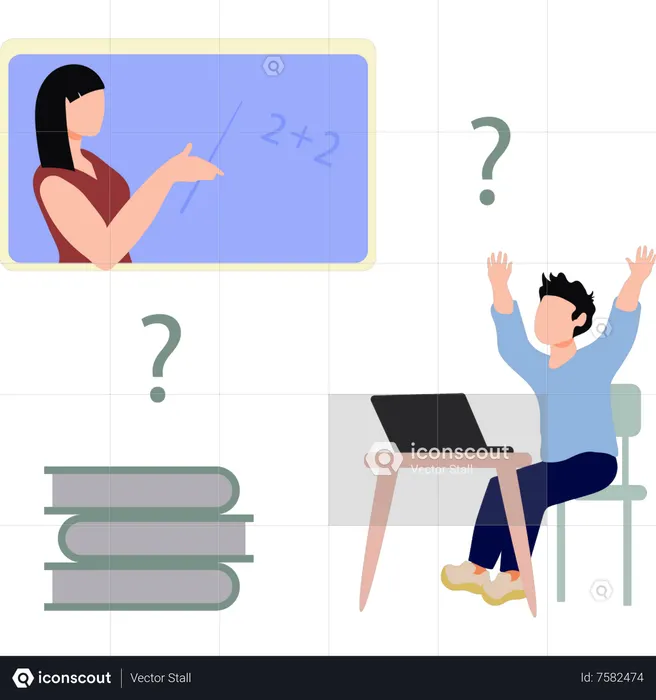Best Student is not understanding the lecture Illustration download in ...