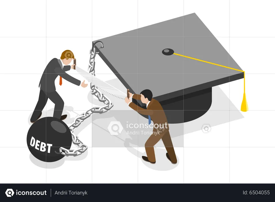 Student Loan Debt  Illustration