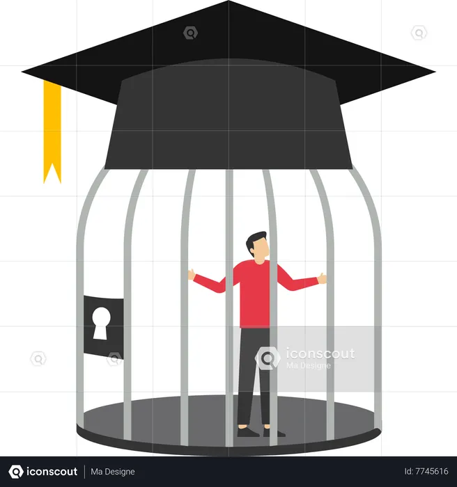 Student loan debt  Illustration