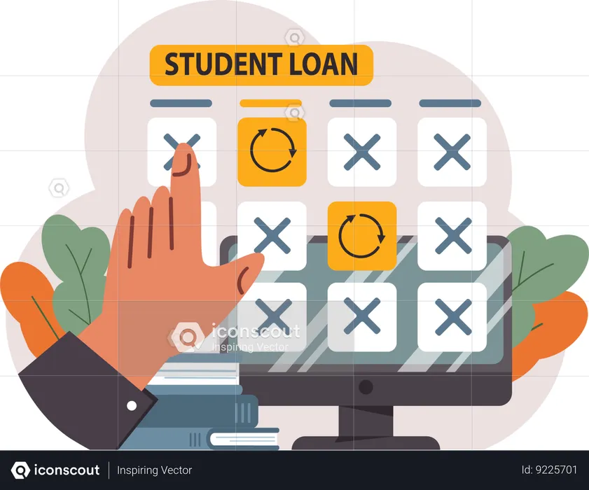 Student Loan Schedule  Illustration