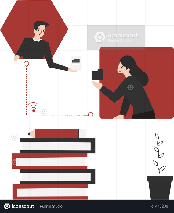 Best Premium Student submitting assignment on time Illustration ...