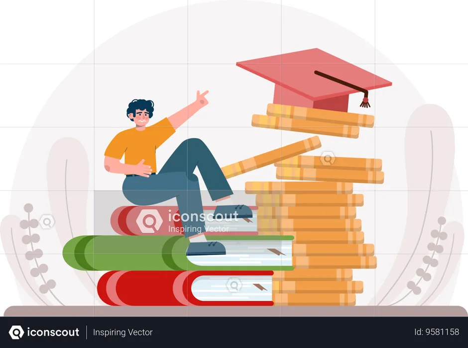 Student takes education loan  Illustration
