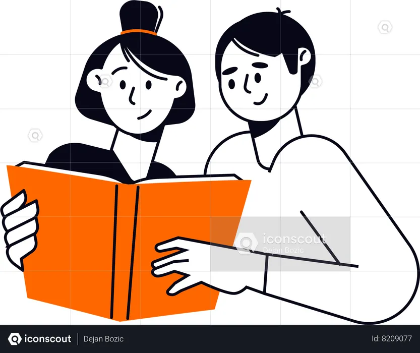 Students Getting Knowledge  Illustration
