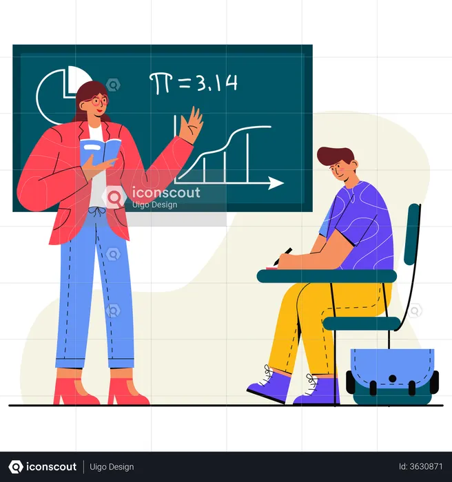 Study Maths with a Teacher  Illustration