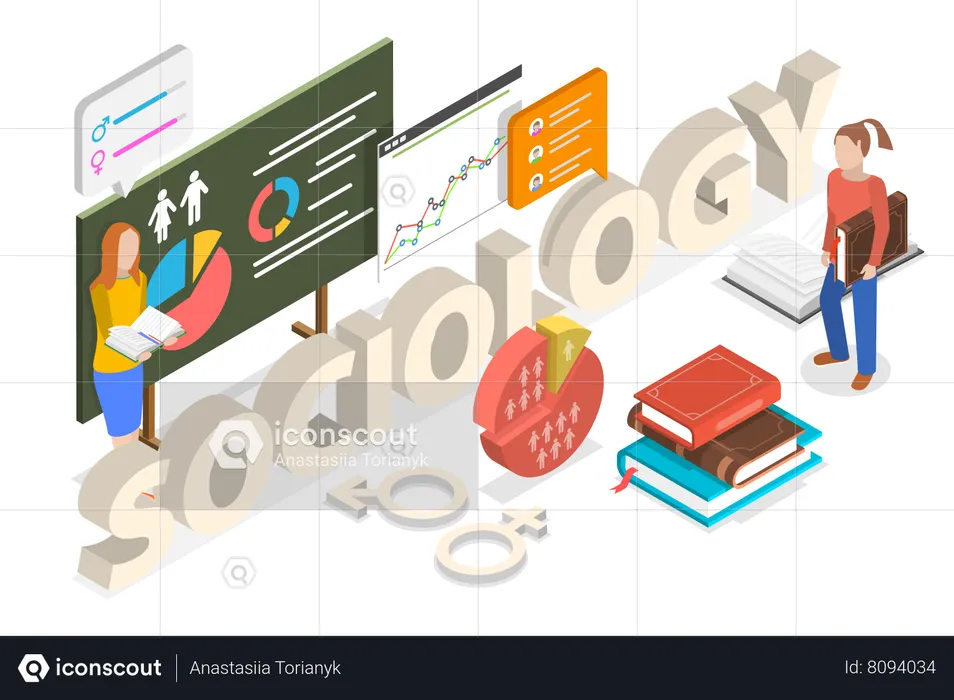 Study of society  Illustration