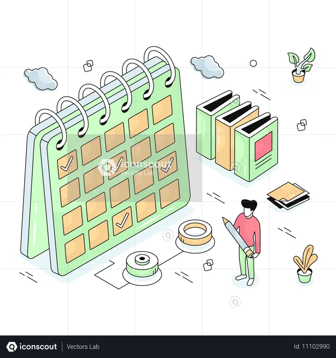 Study Schedule  Illustration