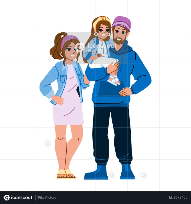 Stylist family  Illustration